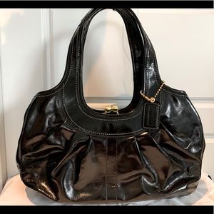 💯COACH Black Patent Leather Purse - Never Used!